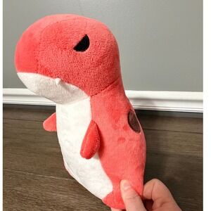 Bellzi Rexxi T-Rex Dinosaur Plush Pink White Stuffed Animal Toy 8 Inch